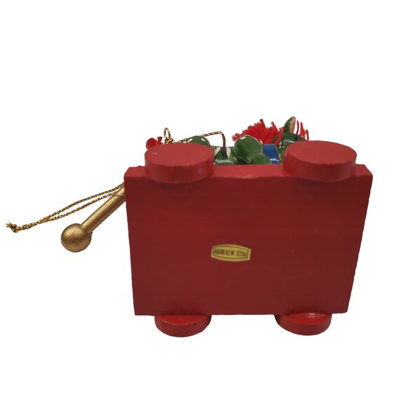 Vintage Wooden Red Rocking Horse Christmas Ornament Trojan Horse Ornament - Picture 8 of 13